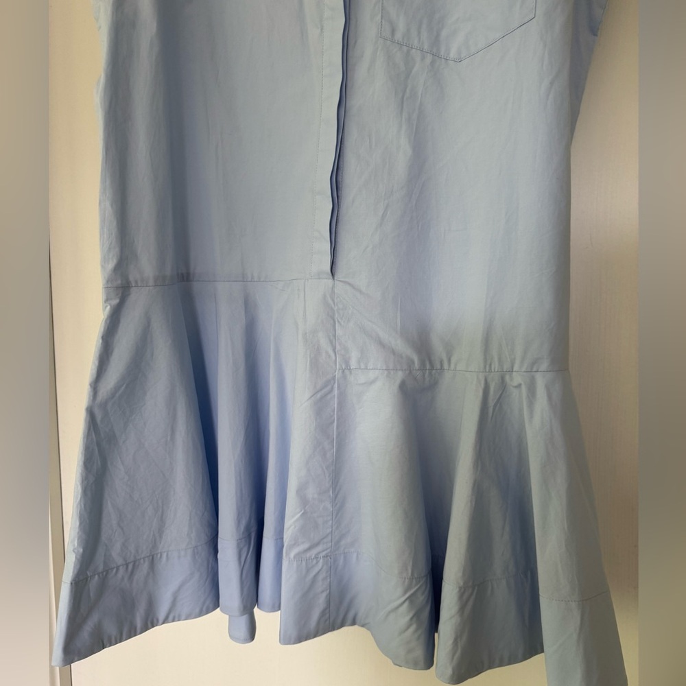 English Factory pale blue poplin dress - Picture 3 of 8